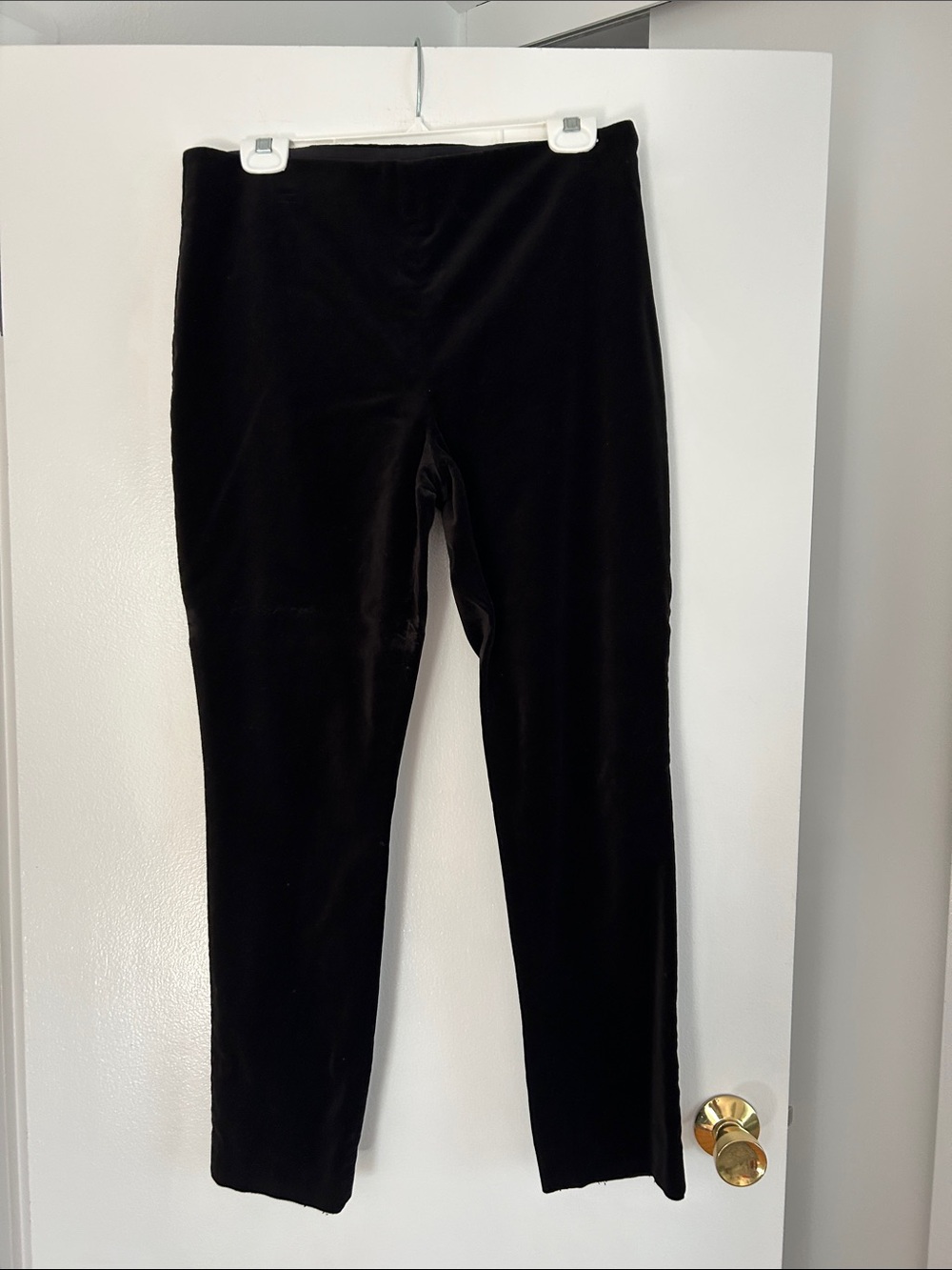 Ralph Lauren Black Velvet Straight Leg Pants